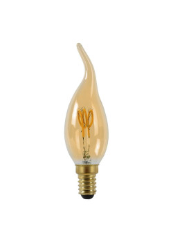 Лампа светодиодная диммируемая Lucide E14 3W 2200K янтарная 49036/03/62