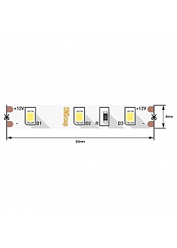 Светодиодная лента SWG 4,8W/m 60LED/m 2835SMD холодный белый 5M 007261