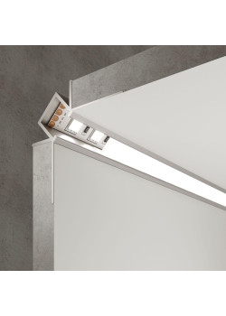 Профиль встраиваемый угловой алюминиевый с рассеивателем Elektrostandard внутренний угол LL-2-ALP014 a053634