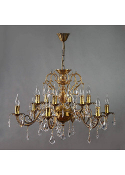 Подвесная люстра Ambiente Alicante 8888/6+6 AB Leaf Crystal