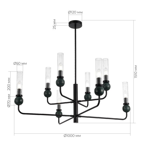 Подвесная люстра ST Luce Medea SL1244.403.08