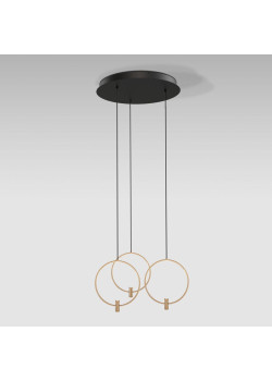 Подвесная светодиодная люстра Eurosvet Layla 50257/3 Led черный/ латунь