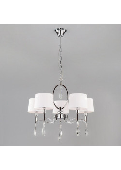 Подвесная люстра Eurosvet Madera 10127/5 хром/прозрачный хрусталь Strotskis Smart
