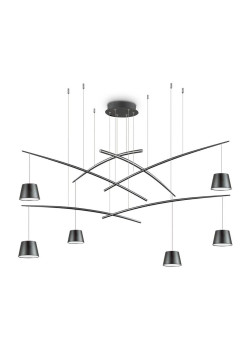 Подвесная люстра Ideal Lux Fish SP6 Nero 196992