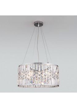 Подвесная люстра Eurosvet Lory 10125/5 хром/прозрачный хрусталь Strotskis Smart
