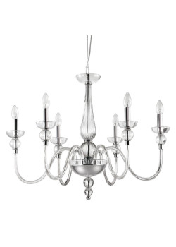 Подвесная люстра Ideal Lux Doge SP6 Trasparente 044422