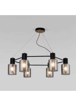 Подвесная люстра Eurosvet Notion 70219/6 черный/античная бронза
