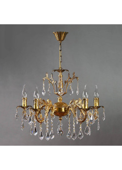 Подвесная люстра Ambiente Granada 2118/5 AB Leaf Crystal
