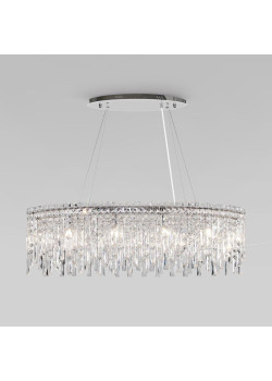Подвесная люстра Eurosvet Blitz 60159/10 хром/ прозрачный хрусталь Strotskis Smart