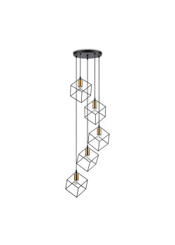 Подвесная люстра Ideal Lux Ice SP5 Nero 237664