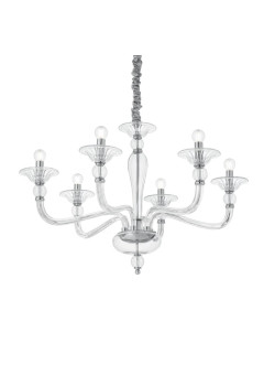 Подвесная люстра Ideal Lux Danieli SP6 Trasparente 159959