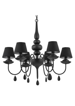 Подвесная люстра Ideal Lux Blanche SP6 Nero 111872
