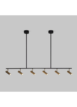 Подвесная светодиодная люстра Eurosvet Epiphania 20252/6 LED черный/латунь