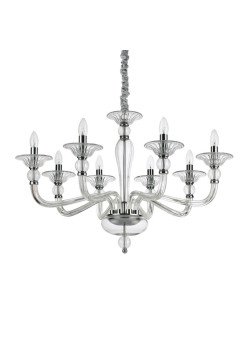 Подвесная люстра Ideal Lux Danieli SP8 Trasparente 159980