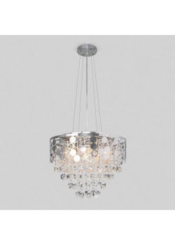 Подвесная люстра Eurosvet Lianna 10123/8 хром/прозрачный хрусталь Strotskis Smart