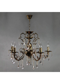 Подвесная люстра Ambiente Alicante 8888/5 PB Leaf Crystal