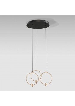 Подвесная светодиодная люстра Eurosvet Layla 50257/3 Led черный/ латунь