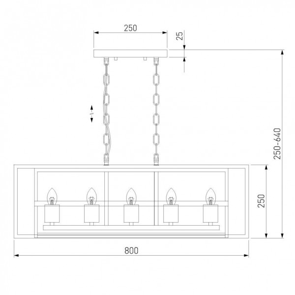 Подвесная люстра Eurosvet Crate 70122/5 черный