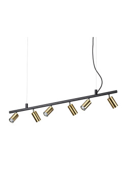 Подвесная люстра Ideal Lux Dynamite SP6 Ottone Satinato 244648