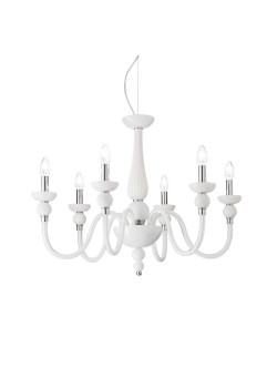 Подвесная люстра Ideal Lux Doge SP6 Bianco 113678