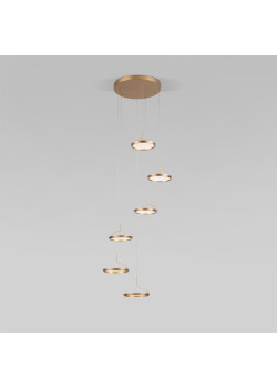 Подвесная светодиодная люстра Eurosvet Crespella 90034/6 золото