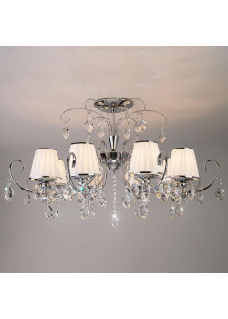 Подвесная люстра Eurosvet 10021/8 хром/прозрачный хрусталь Strotskis
