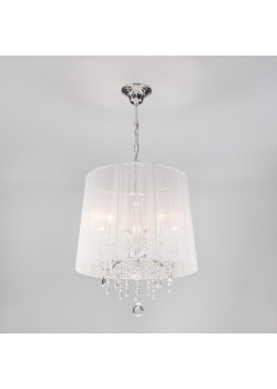 Подвесная люстра Eurosvet 2045/5 хром/белый