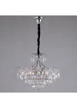 Подвесная люстра Eurosvet 10080/6 хром/прозрачный хрусталь Strotskis