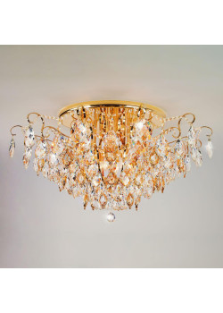 Потолочная люстра Eurosvet 10081/12 золото/прозрачный хрусталь Strotskis