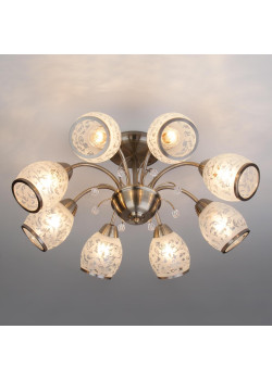 Подвесная люстра Eurosvet 30026/8 античная бронза