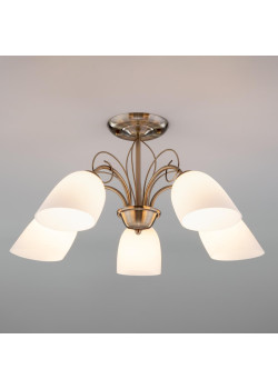 Подвесная люстра Eurosvet 30107/5 античная бронза