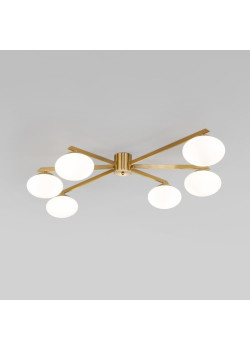 Потолочная люстра Eurosvet Opaline 70220/6 латунь Smart