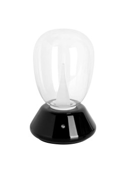 Настольная лампа диммируемая 10W 3000K прозрачный/черный Uovo III Lightstar 807907