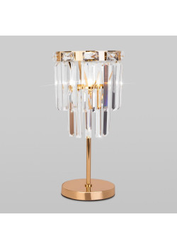 Настольная лампа Eurosvet Elegante 01136/1 золото/прозрачный хрусталь Strotskis