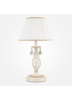 Настольная лампа Eurosvet 10054/1 белый с золотом/прозрачный хрусталь Strotskis