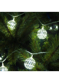 Светодиодная гирлянда Eurosvet нить 230V 400-003 хром/белый с эффектом мерцания