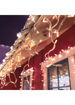 Гирлянда Eurosvet бахрома 3*0,6м IP65 100-101 белый с мерцанием