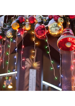 Гирлянда Eurosvet бахрома мульти 1,8*0,6м IP20 100-001