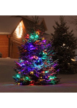 Гирлянда Eurosvet нить 10м IP65 400-101 мульти с мерцанием