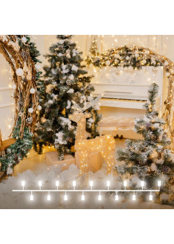 Светодиодная гирлянда Eurosvet Нить Роса 230V 400-008 теплый белый