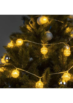 Светодиодная гирлянда Eurosvet нить 230V 400-003 золото/теплый белый с эффектом мерцания