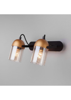 Настенный светодиодный светильник Eurosvet 20122/2 черный/золото