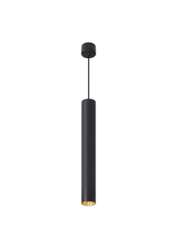 Светильник потолочный Feron ML1018 Barrel levitation на подвесе MR11 35W 230V, черный + золото 40*250 51387