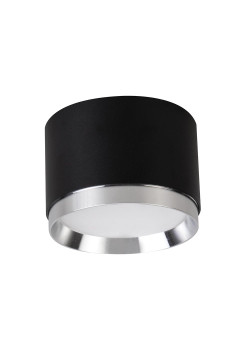 Светильник потолочный Feron Barrel DUET HL459 12W, 230V,GX53, черный + хром IP20