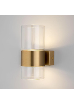 Настенный светодиодный светильник Eurosvet Watford 40021/1 LED латунь/прозрачный