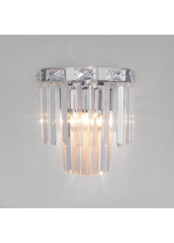 Настенный светильник Eurosvet Elegante 10130/1 хром/прозрачный хрусталь Strotskis