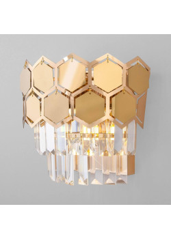 Настенный светильник Eurosvet Ariana 10124/2 золото/прозрачный хрусталь Strotskis