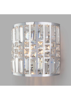 Настенный светильник Eurosvet Lory 10116/2 хром/прозрачный хрусталь Strotskis