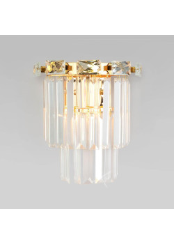 Настенный светильник Eurosvet 10130/1 золото/прозрачный хрусталь Strotskis