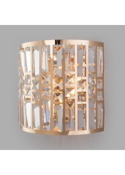 Настенный светильник Eurosvet Lory 10125/2 золото/прозрачный хрусталь Strotskis (10116/2)